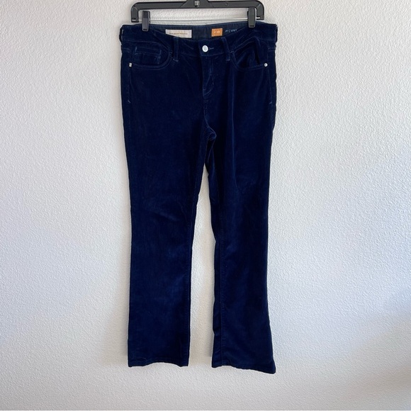 Pilcro Women’s Mid Rise Straight Leg Blue Corduroy Pants - Picture 1 of 15